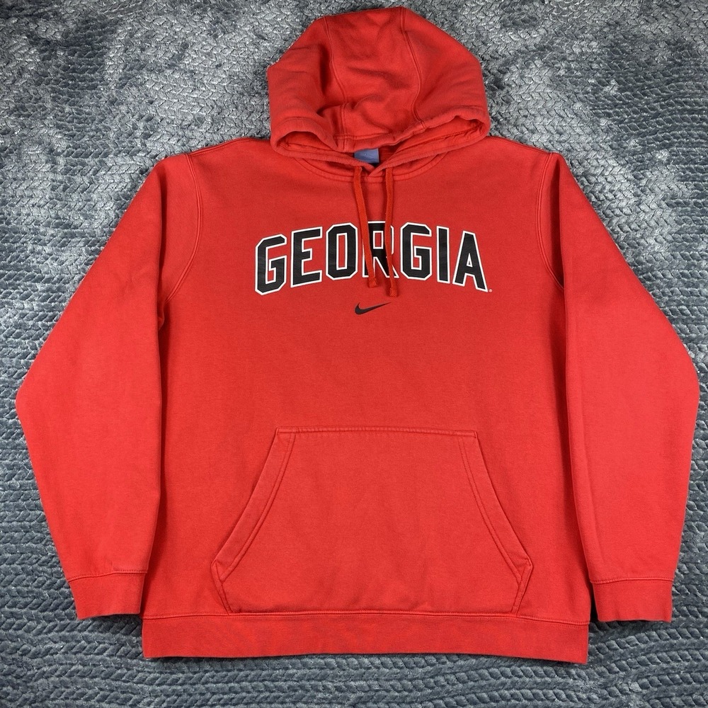 Georgia Bulldogs Nike Hoodie Mens XL Red College Football Pullover Sweatshirt